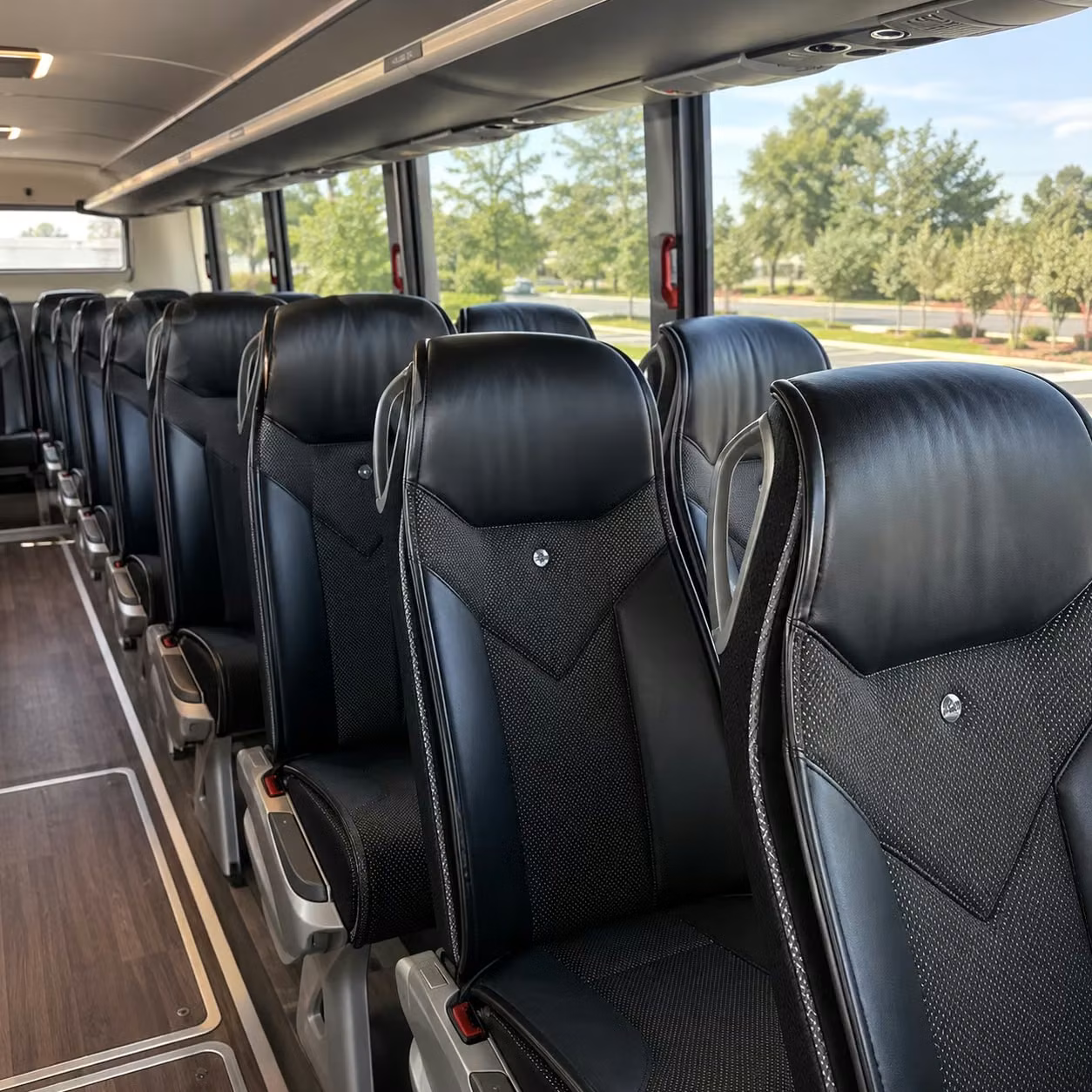 56 passenger charter bus interior